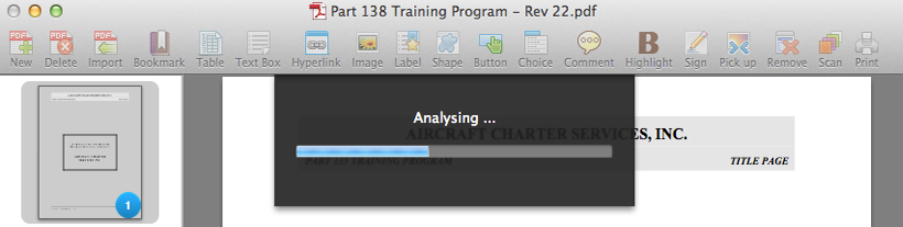 Analysing PDF